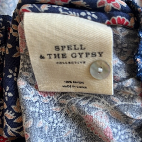 🚫SOLD🚫 NWT Spell Jasmine Navy Palazzo Pants and Matching Top Set – Large - Picture 8 of 9